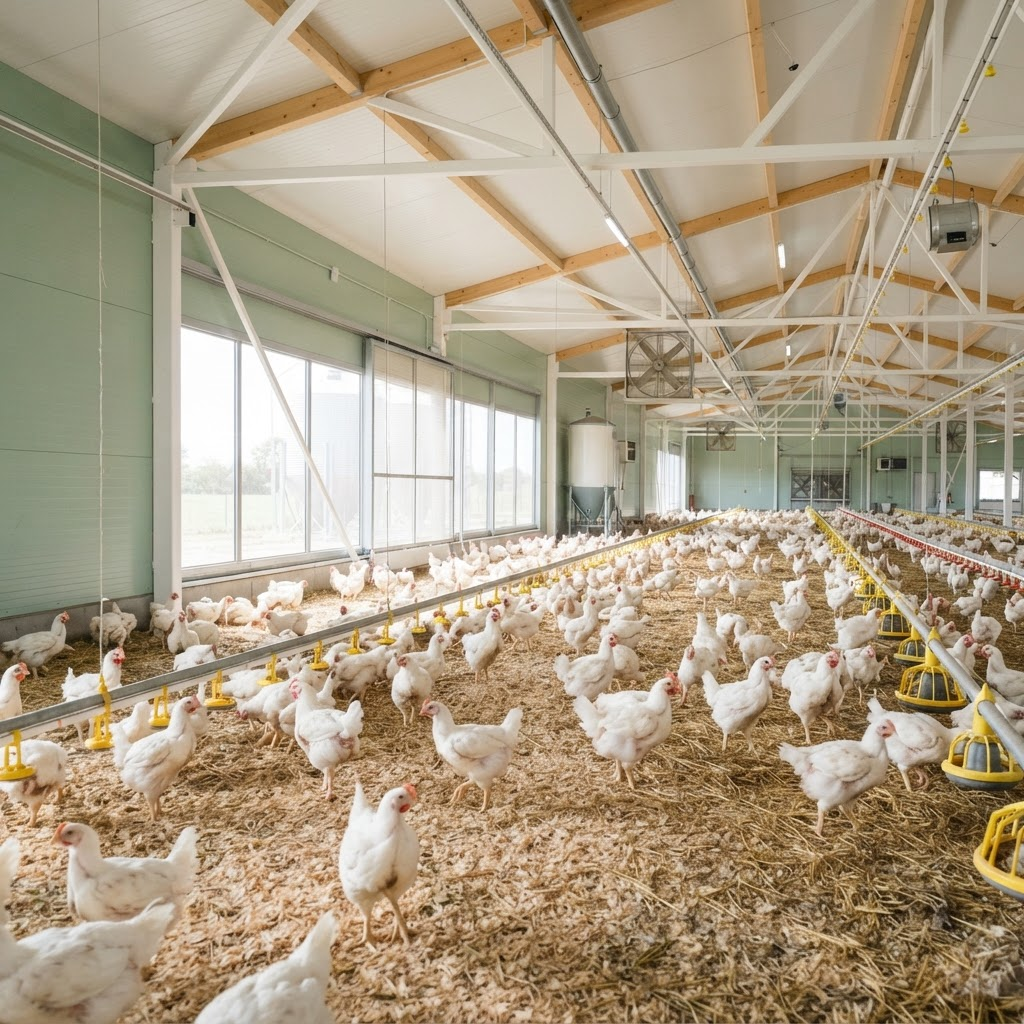 Chicken farm operations photo